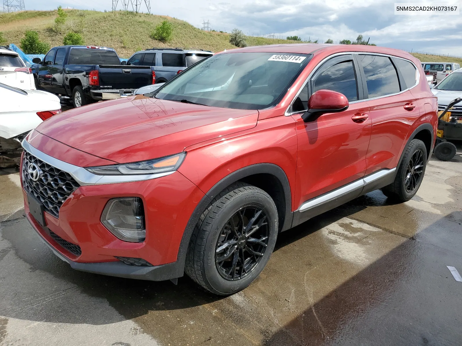 2019 Hyundai Santa Fe Se VIN: 5NMS2CAD2KH073167 Lot: 59360114