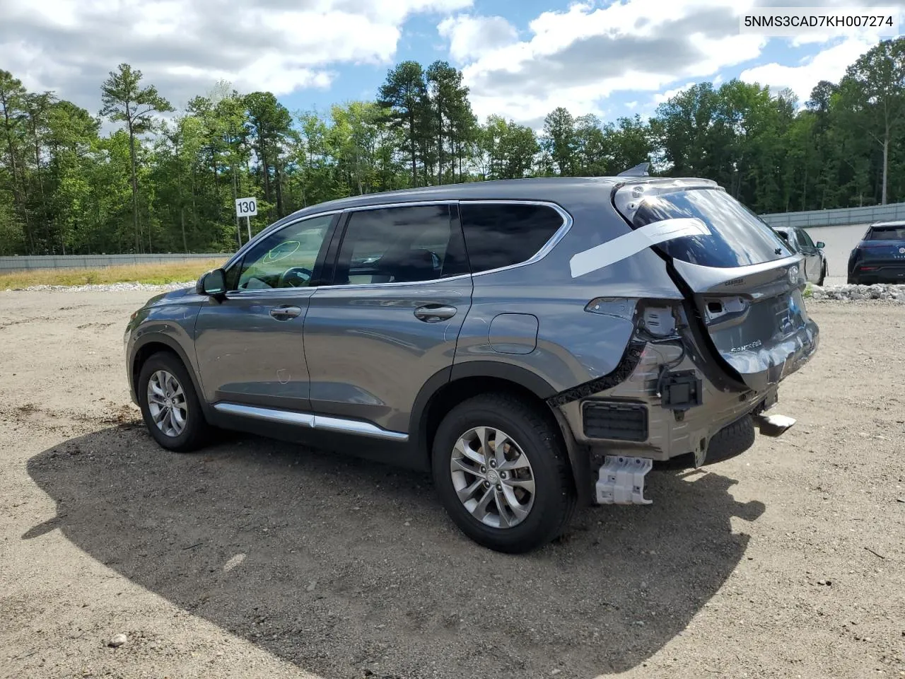 2019 Hyundai Santa Fe Sel VIN: 5NMS3CAD7KH007274 Lot: 60058964