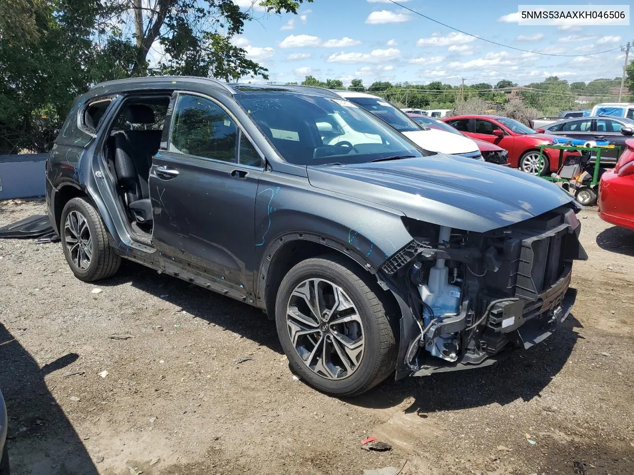 2019 Hyundai Santa Fe Limited VIN: 5NMS53AAXKH046506 Lot: 60848334