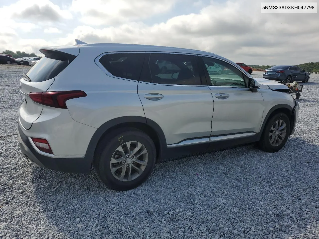 2019 Hyundai Santa Fe Sel VIN: 5NMS33ADXKH047798 Lot: 61820604