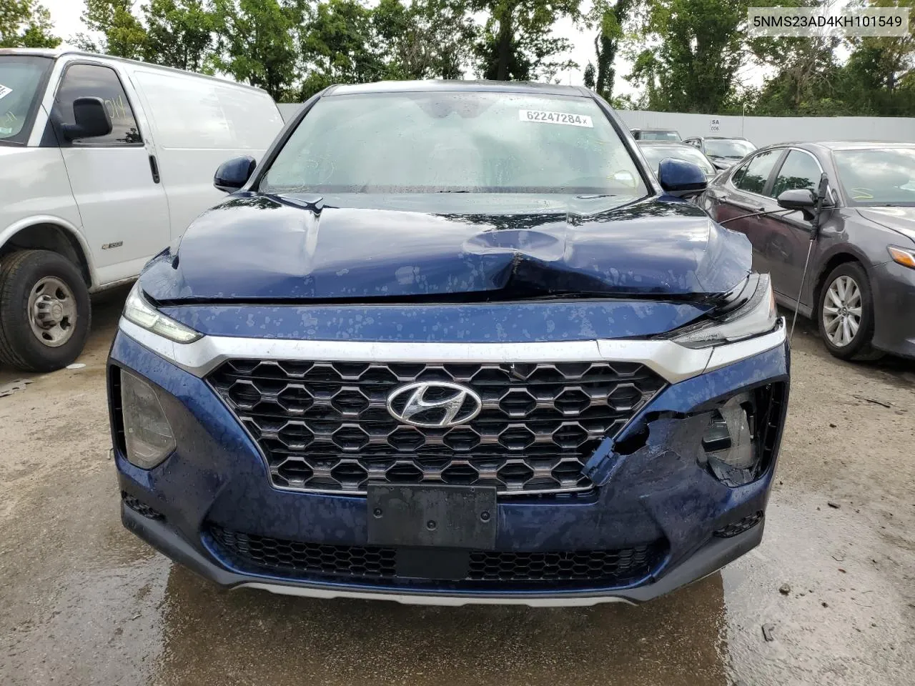 2019 Hyundai Santa Fe Se VIN: 5NMS23AD4KH101549 Lot: 62247284