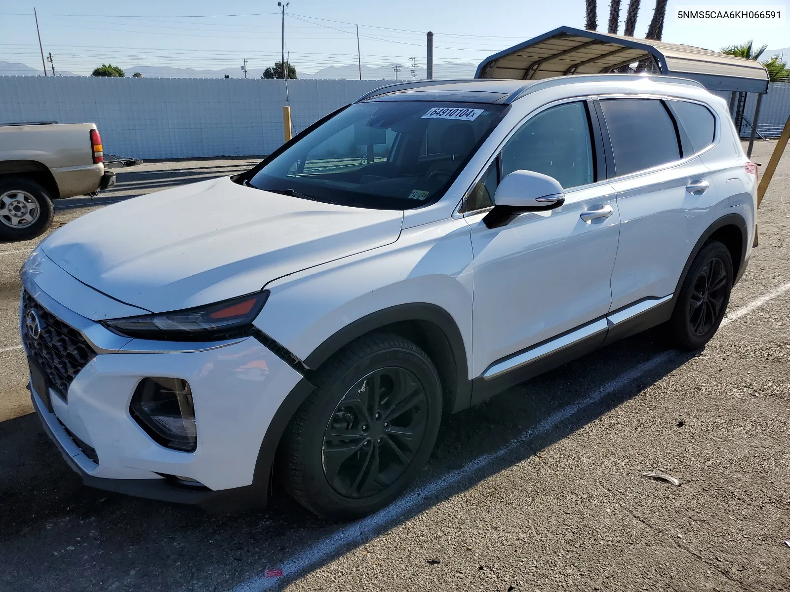 2019 Hyundai Santa Fe Limited VIN: 5NMS5CAA6KH066591 Lot: 64910104