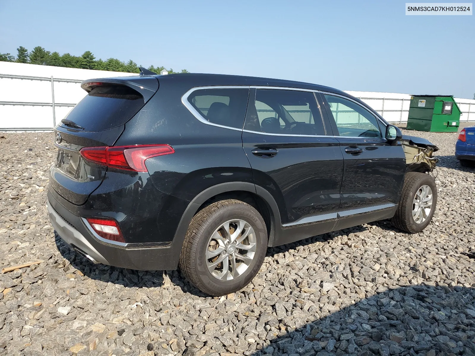 5NMS3CAD7KH012524 2019 Hyundai Santa Fe Sel