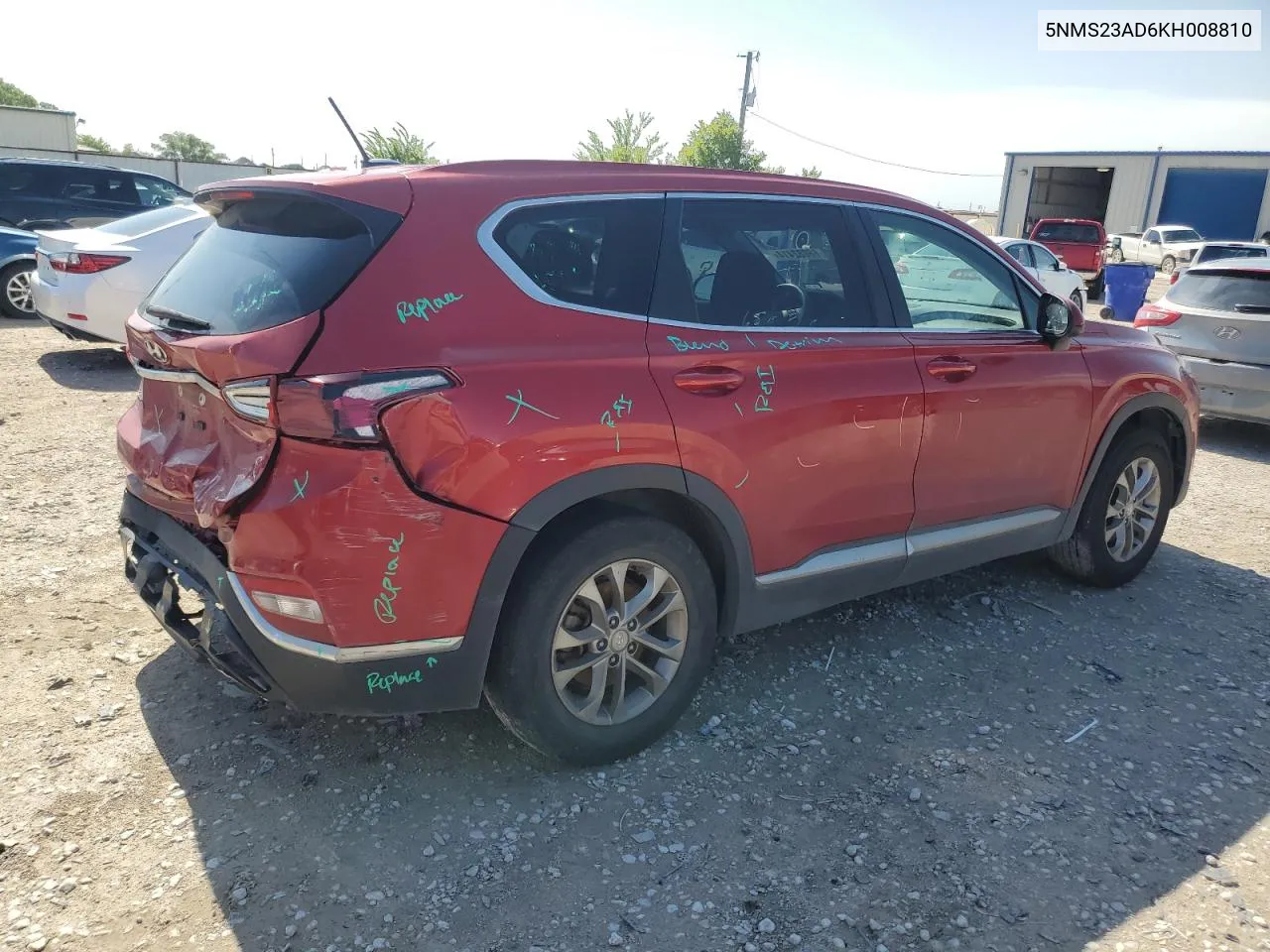 5NMS23AD6KH008810 2019 Hyundai Santa Fe Se