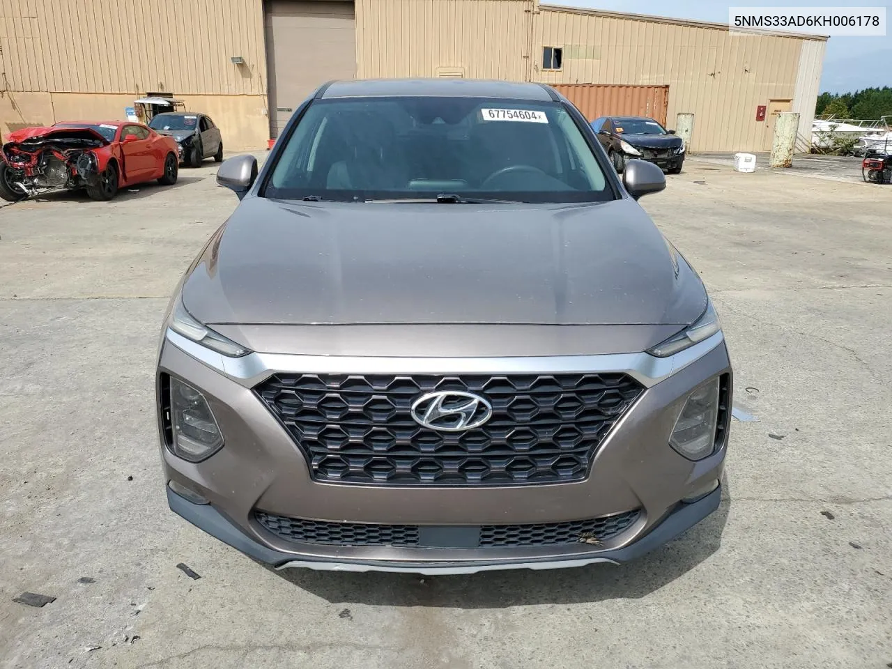 2019 Hyundai Santa Fe Sel VIN: 5NMS33AD6KH006178 Lot: 67754604