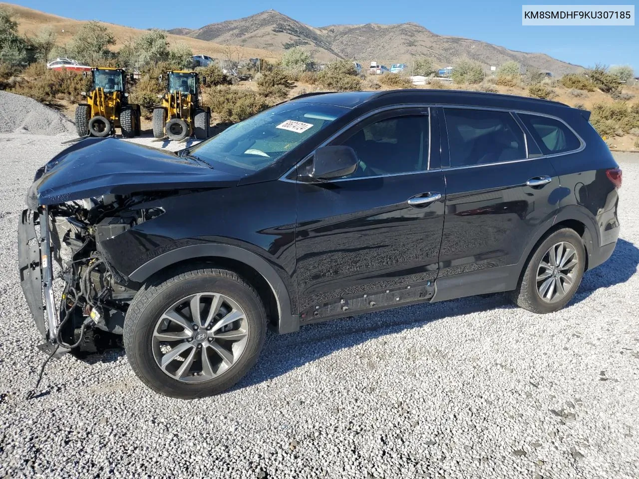 KM8SMDHF9KU307185 2019 Hyundai Santa Fe Xl Se