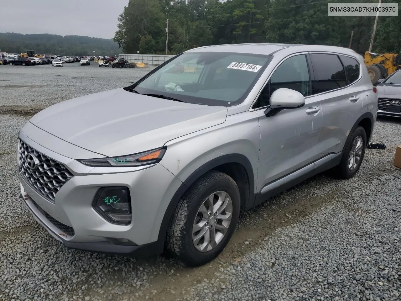 5NMS3CAD7KH003970 2019 Hyundai Santa Fe Sel