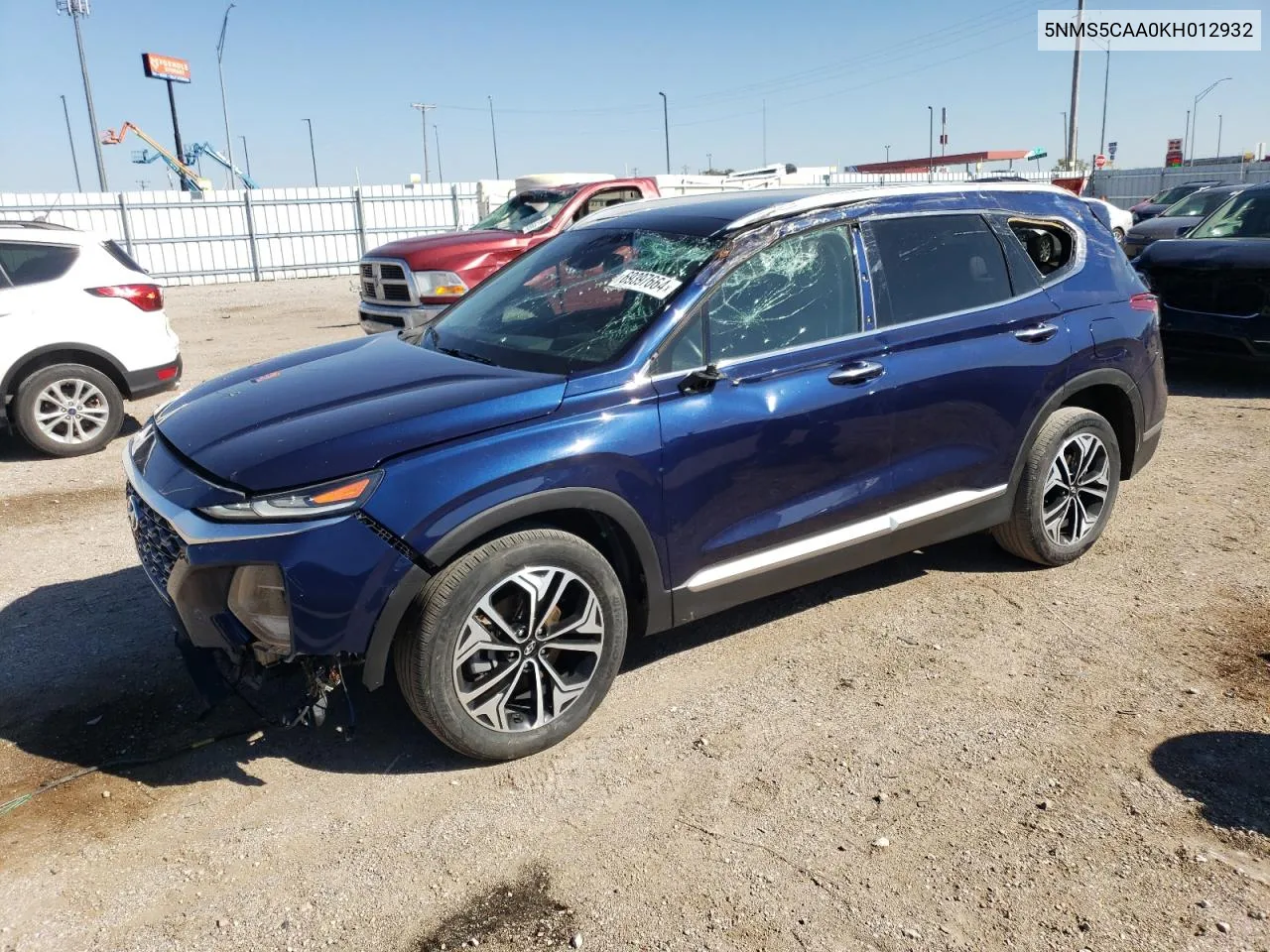 2019 Hyundai Santa Fe Limited VIN: 5NMS5CAA0KH012932 Lot: 69397664