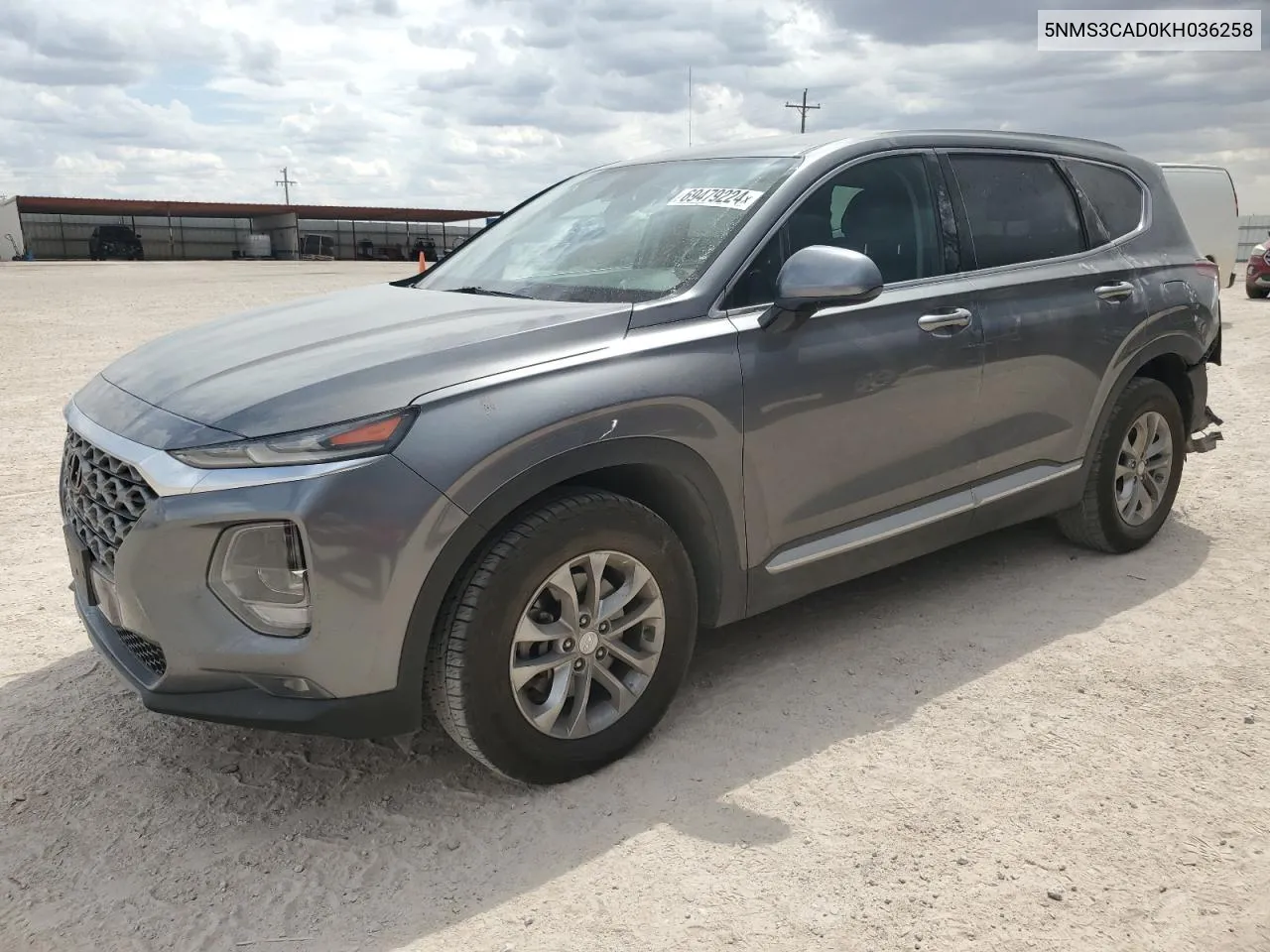 2019 Hyundai Santa Fe Sel VIN: 5NMS3CAD0KH036258 Lot: 69479224