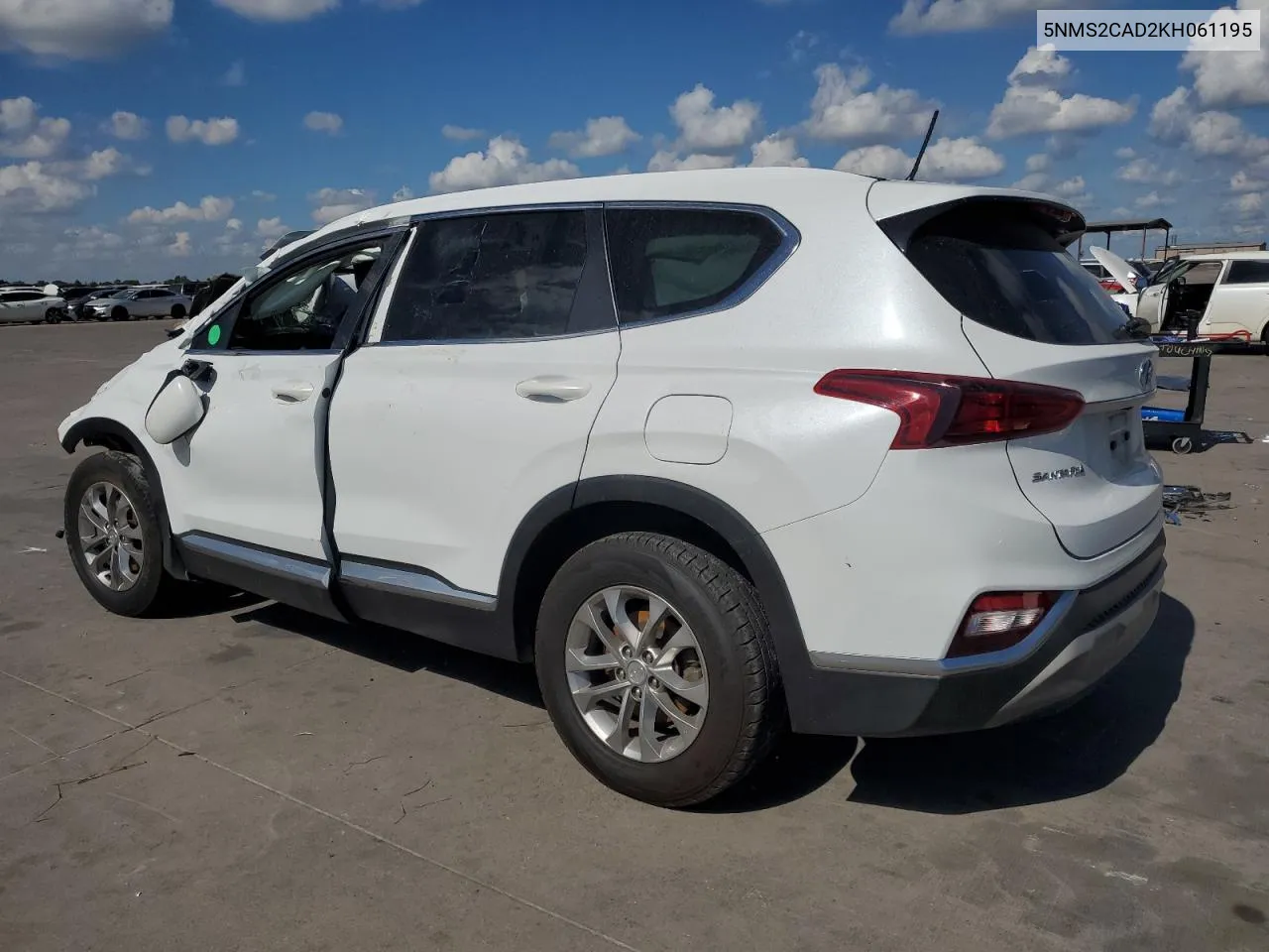 2019 Hyundai Santa Fe Se VIN: 5NMS2CAD2KH061195 Lot: 69796124