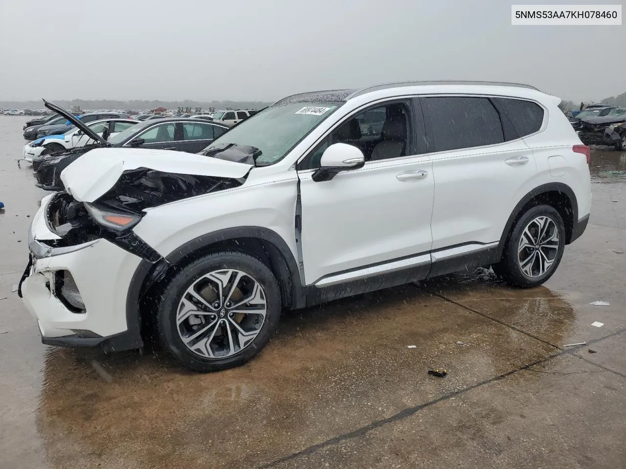 5NMS53AA7KH078460 2019 Hyundai Santa Fe Limited