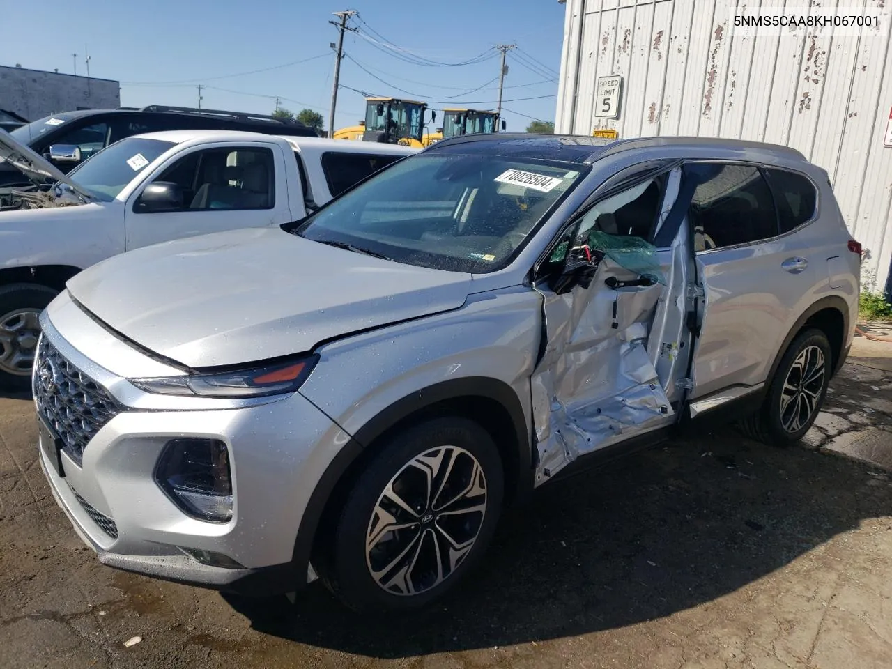 2019 Hyundai Santa Fe Limited VIN: 5NMS5CAA8KH067001 Lot: 70028504