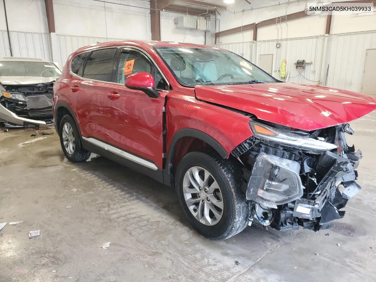 2019 Hyundai Santa Fe Sel VIN: 5NMS3CAD5KH039933 Lot: 70247694