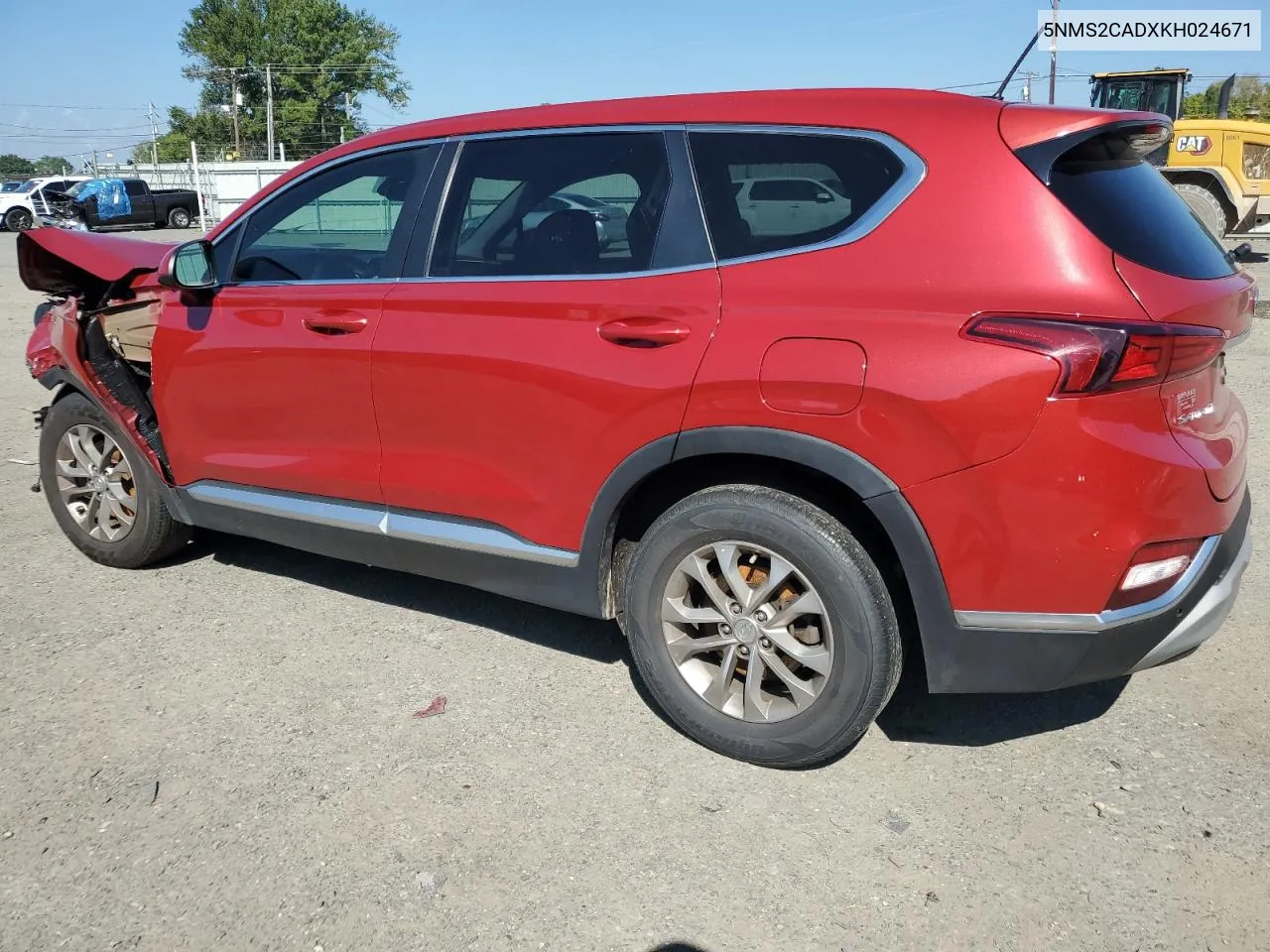 2019 Hyundai Santa Fe Se VIN: 5NMS2CADXKH024671 Lot: 70699374