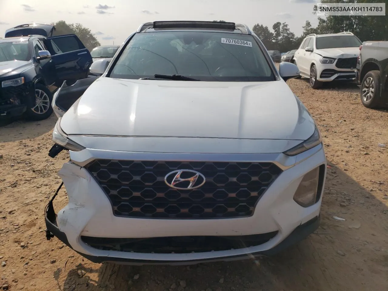 2019 Hyundai Santa Fe Limited VIN: 5NMS53AA4KH114783 Lot: 70760364