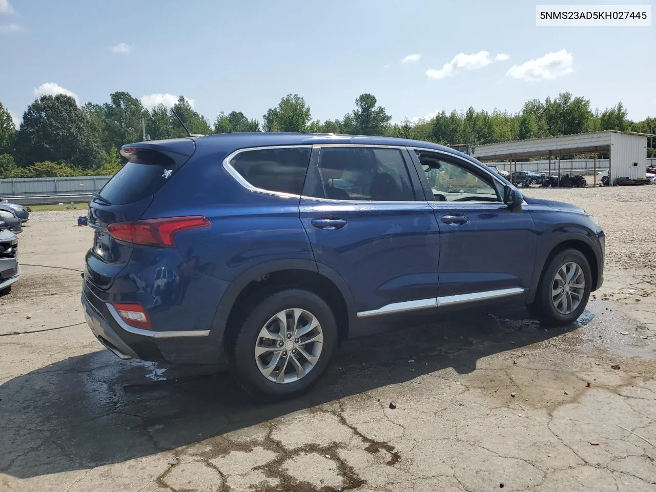 2019 Hyundai Santa Fe Se VIN: 5NMS23AD5KH027445 Lot: 70831584