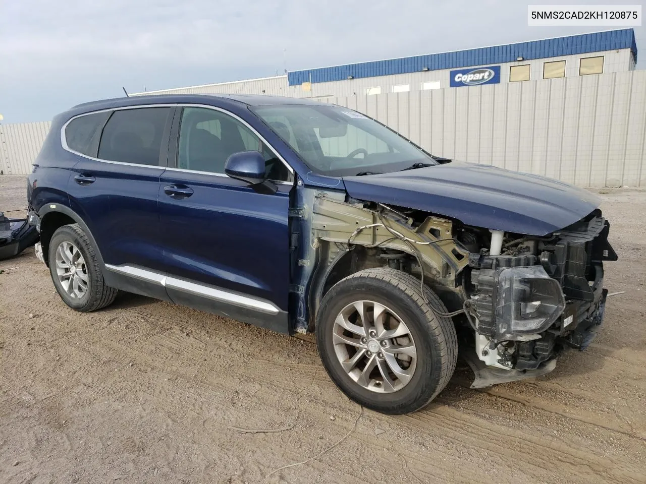 2019 Hyundai Santa Fe Se VIN: 5NMS2CAD2KH120875 Lot: 71094434