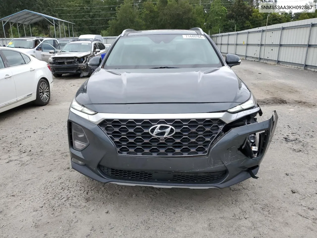 5NMS53AA3KH092887 2019 Hyundai Santa Fe Limited