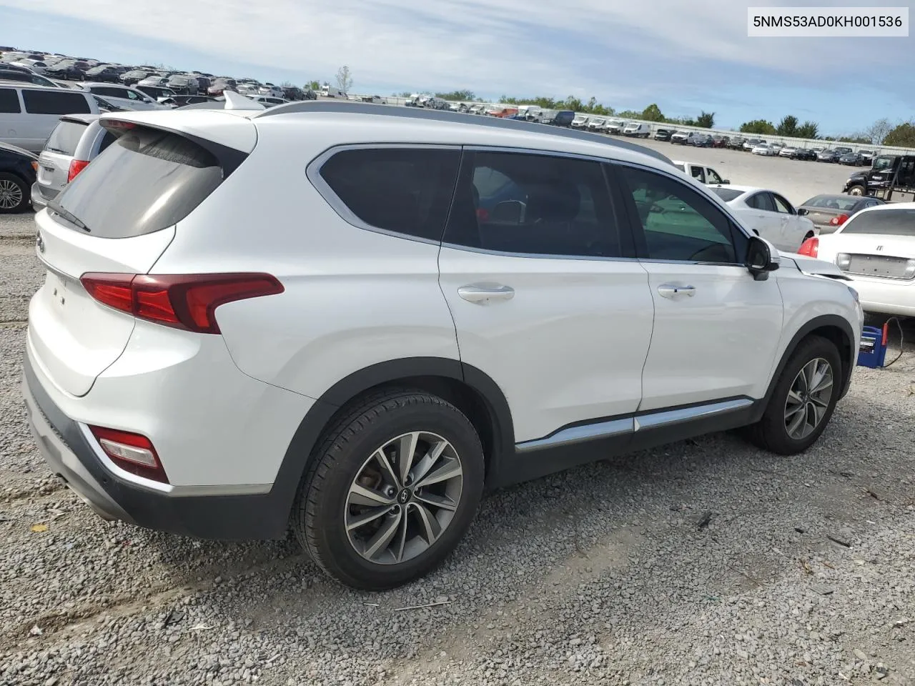 5NMS53AD0KH001536 2019 Hyundai Santa Fe Limited