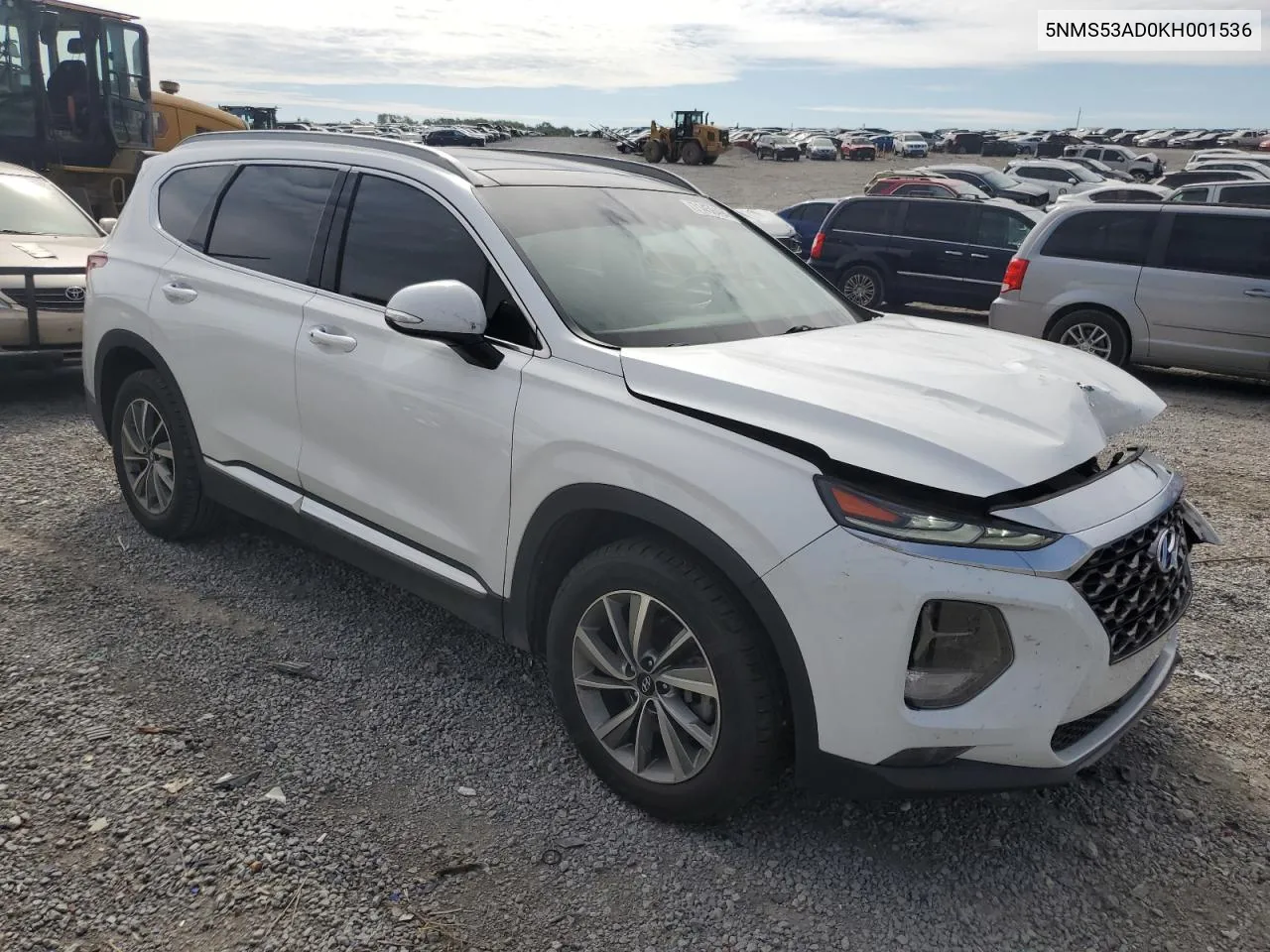 2019 Hyundai Santa Fe Limited VIN: 5NMS53AD0KH001536 Lot: 71459494