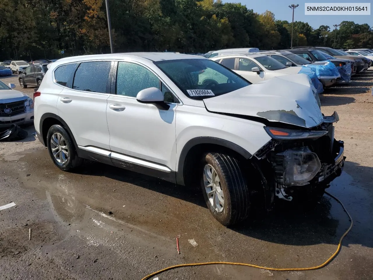 2019 Hyundai Santa Fe Se VIN: 5NMS2CAD0KH015641 Lot: 71820604