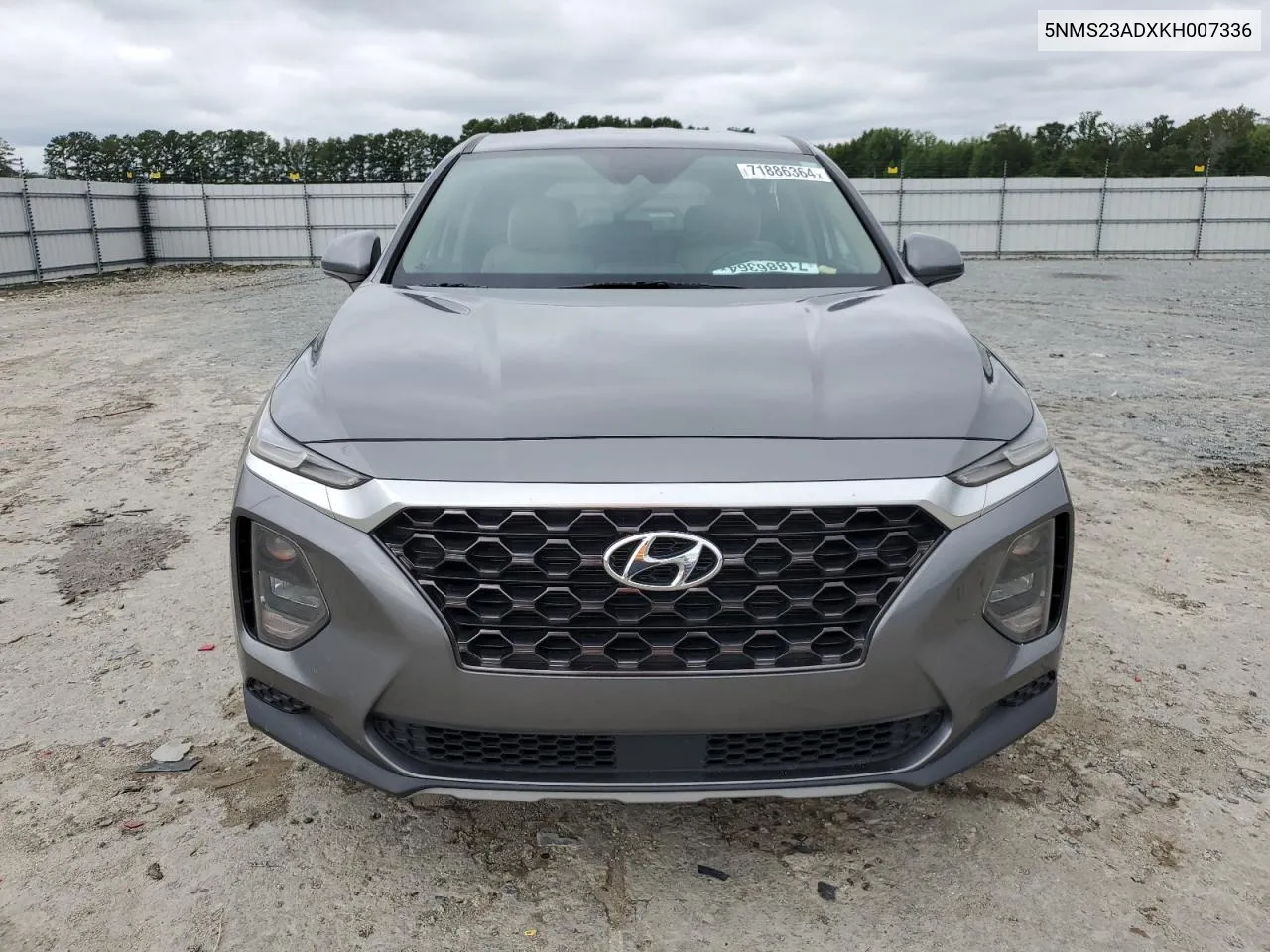 5NMS23ADXKH007336 2019 Hyundai Santa Fe Se