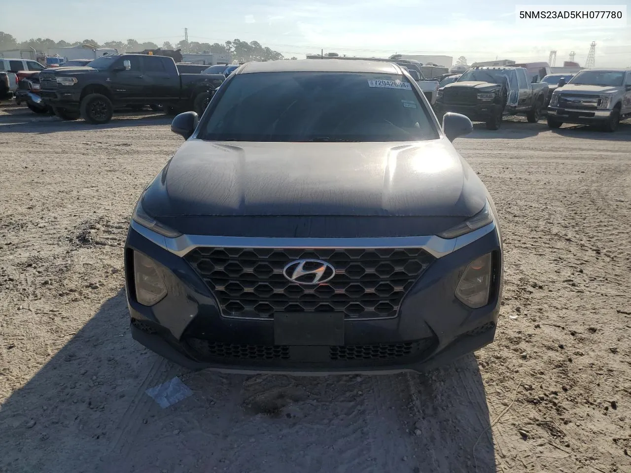 2019 Hyundai Santa Fe Se VIN: 5NMS23AD5KH077780 Lot: 72042684