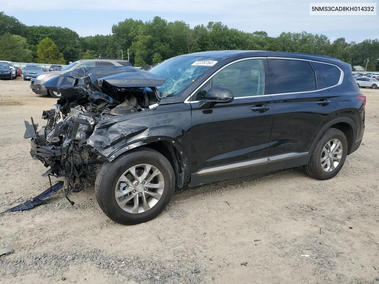 2019 Hyundai Santa Fe Sel VIN: 5NMS3CAD8KH014332 Lot: 72239764