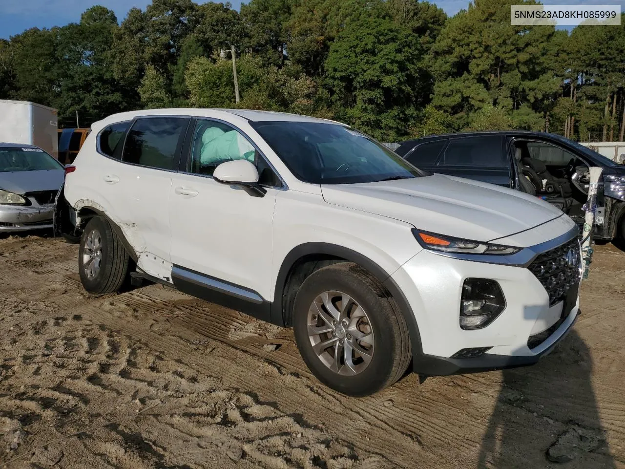 2019 Hyundai Santa Fe Se VIN: 5NMS23AD8KH085999 Lot: 72328364