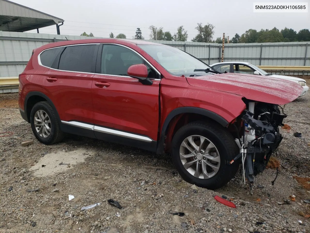 2019 Hyundai Santa Fe Se VIN: 5NMS23AD0KH106585 Lot: 72380204