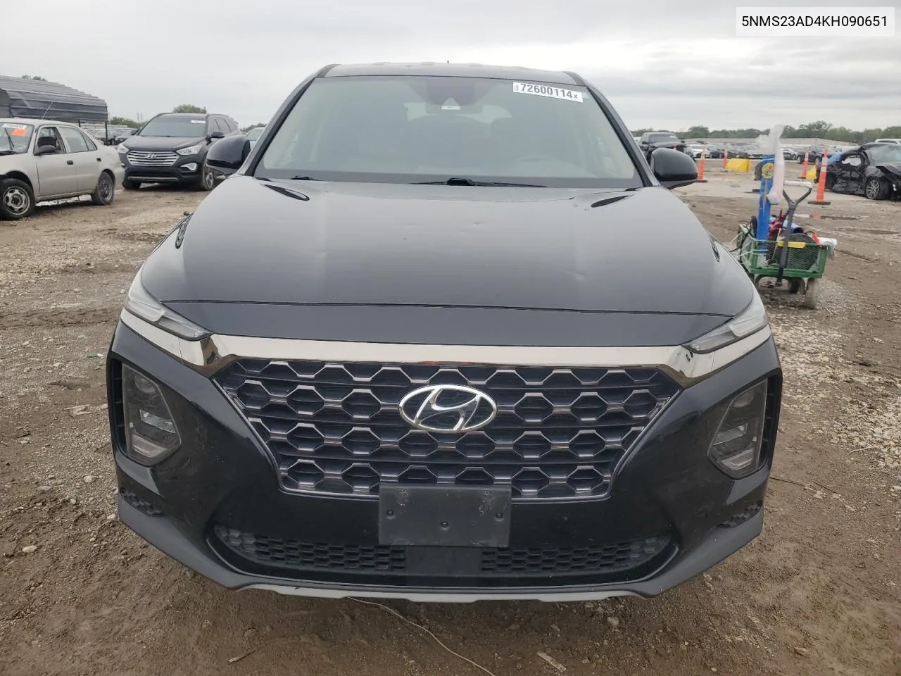 2019 Hyundai Santa Fe Se VIN: 5NMS23AD4KH090651 Lot: 72600114