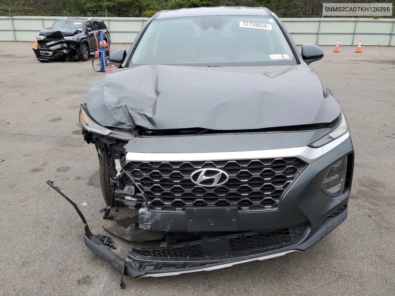 2019 Hyundai Santa Fe Se VIN: 5NMS2CAD7KH126395 Lot: 72750654