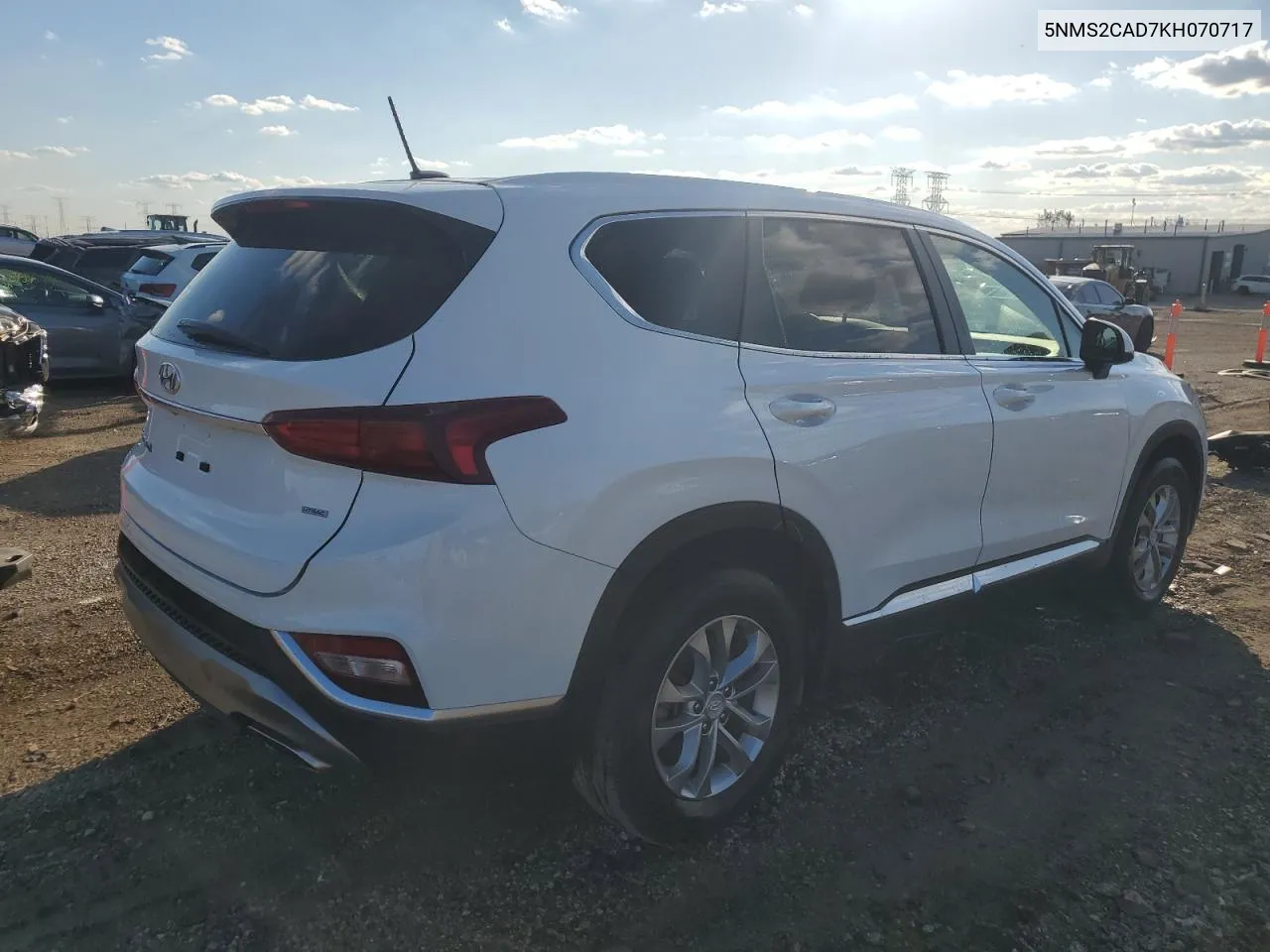 2019 Hyundai Santa Fe Se VIN: 5NMS2CAD7KH070717 Lot: 72987244