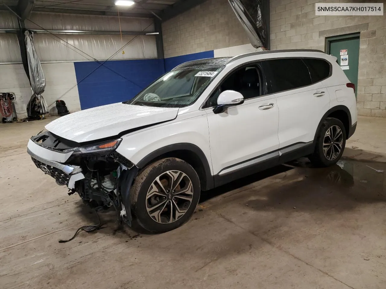 2019 Hyundai Santa Fe Limited VIN: 5NMS5CAA7KH017514 Lot: 73315464