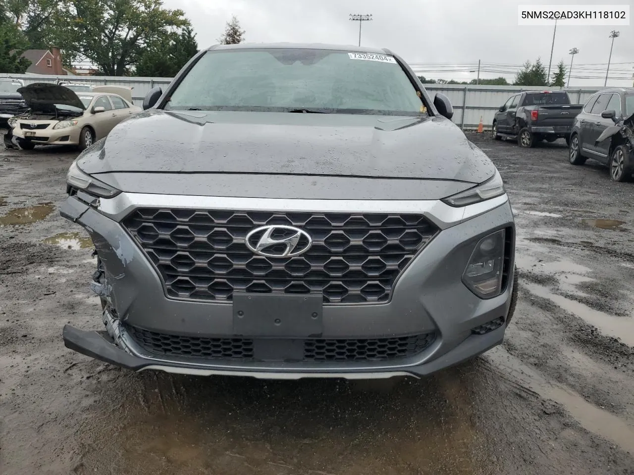 2019 Hyundai Santa Fe Se VIN: 5NMS2CAD3KH118102 Lot: 73352404