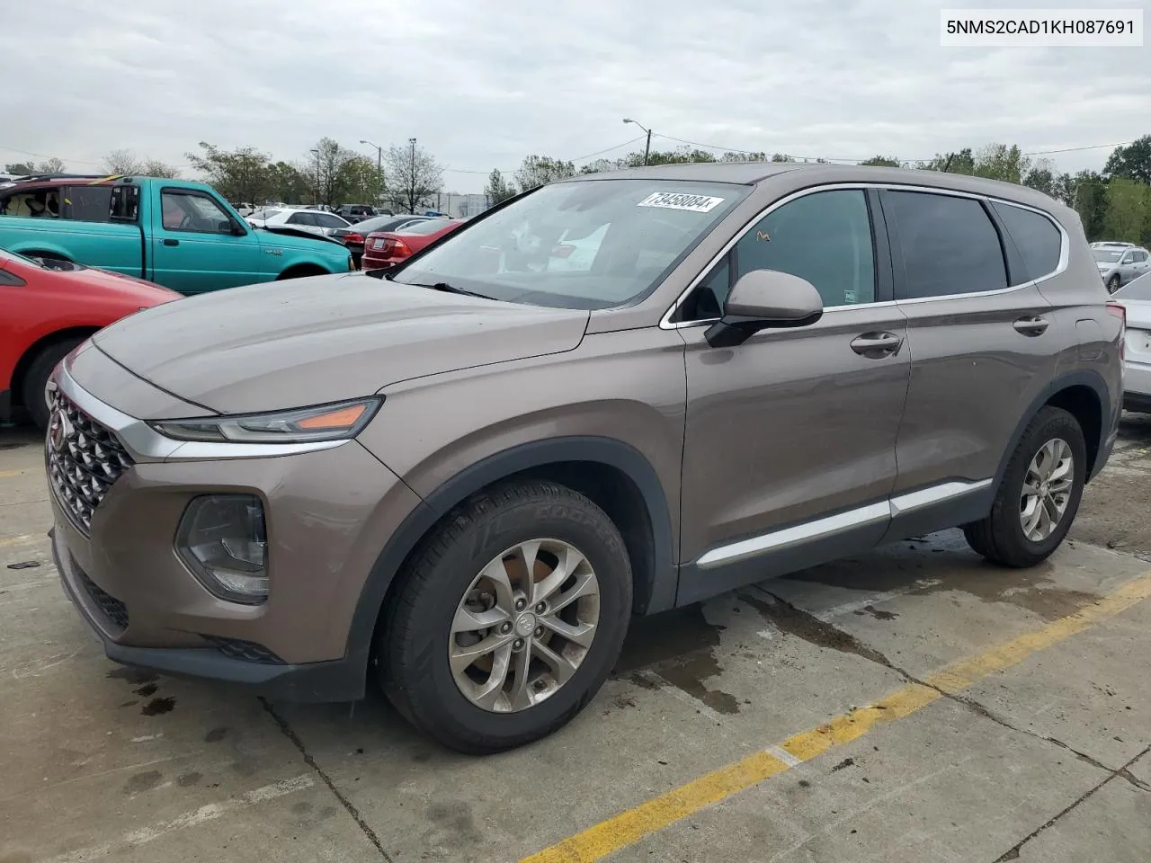 2019 Hyundai Santa Fe Se VIN: 5NMS2CAD1KH087691 Lot: 73458084