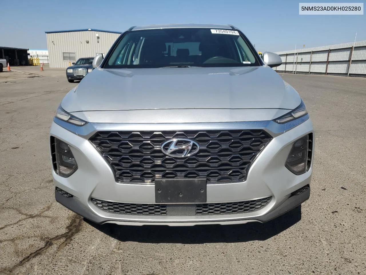 2019 Hyundai Santa Fe Se VIN: 5NMS23AD0KH025280 Lot: 73540194