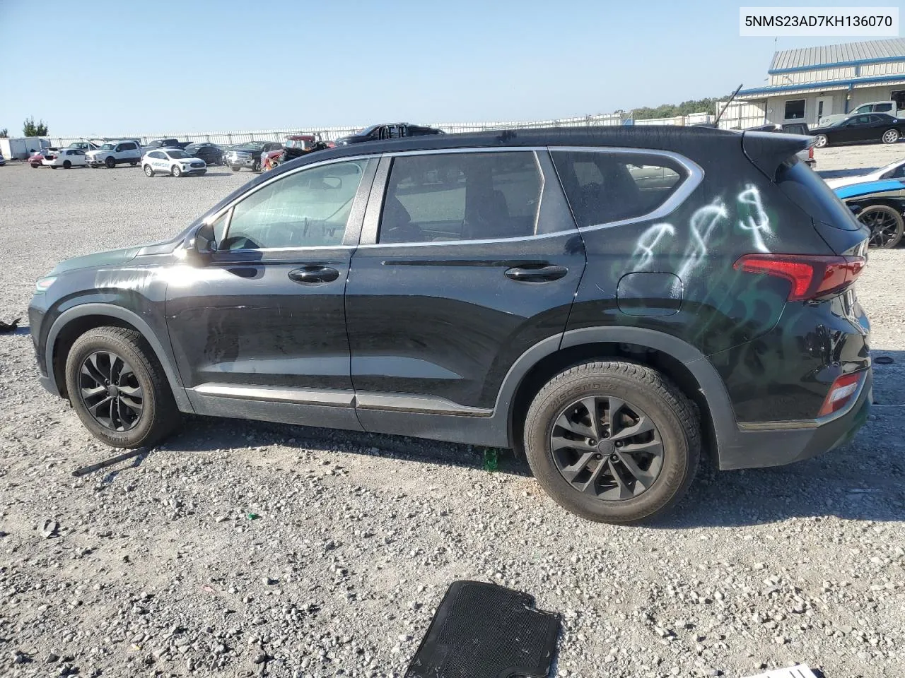 2019 Hyundai Santa Fe Se VIN: 5NMS23AD7KH136070 Lot: 73765354