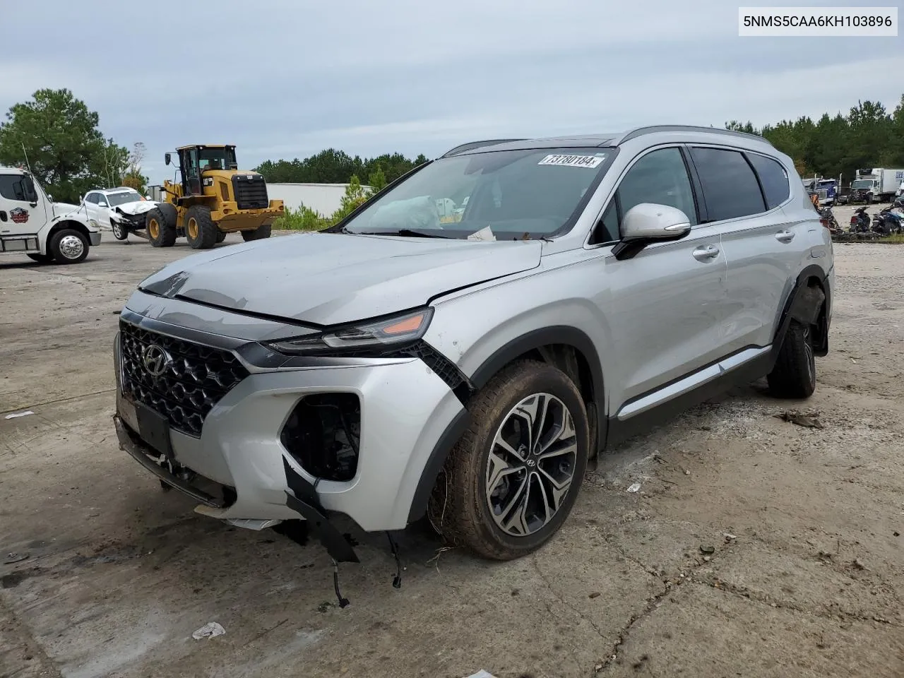 2019 Hyundai Santa Fe Limited VIN: 5NMS5CAA6KH103896 Lot: 73780184