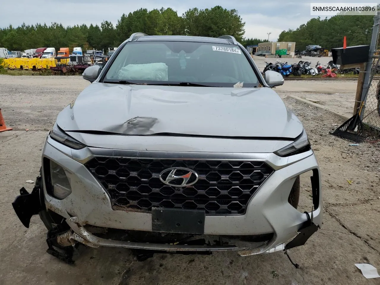 2019 Hyundai Santa Fe Limited VIN: 5NMS5CAA6KH103896 Lot: 73780184