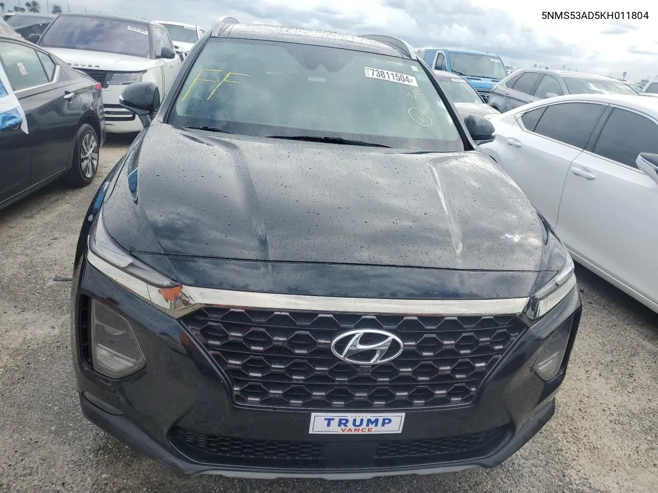 2019 Hyundai Santa Fe Limited VIN: 5NMS53AD5KH011804 Lot: 73811504