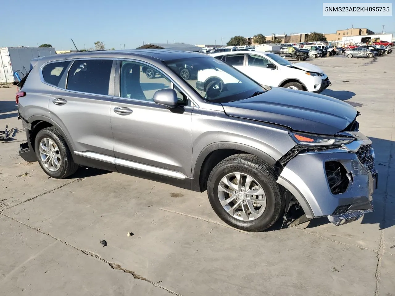 2019 Hyundai Santa Fe Se VIN: 5NMS23AD2KH095735 Lot: 73828494