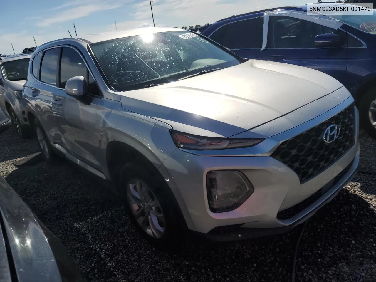 2019 Hyundai Santa Fe Se VIN: 5NMS23AD5KH091470 Lot: 73915724