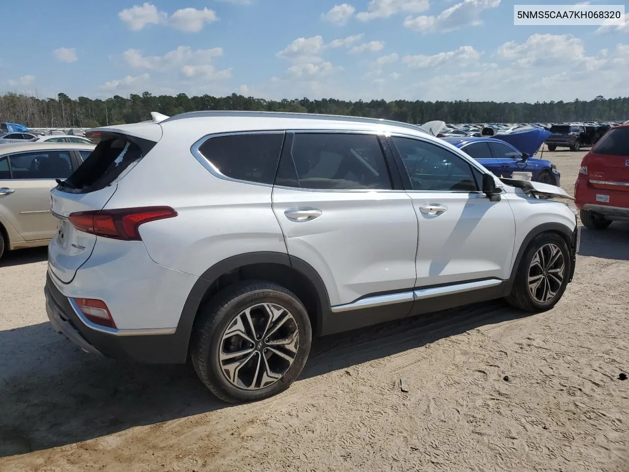 2019 Hyundai Santa Fe Limited VIN: 5NMS5CAA7KH068320 Lot: 74182584