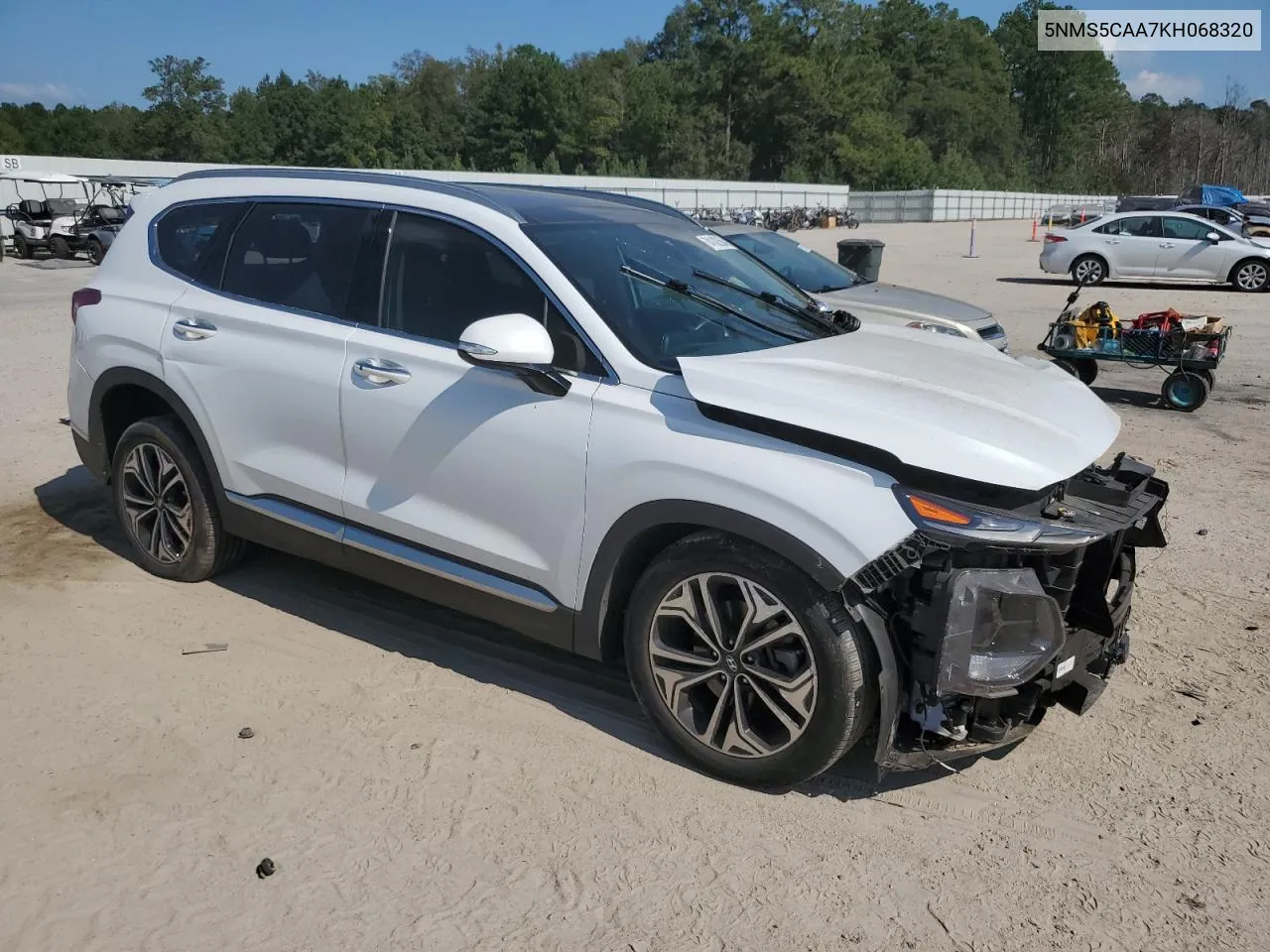 2019 Hyundai Santa Fe Limited VIN: 5NMS5CAA7KH068320 Lot: 74182584