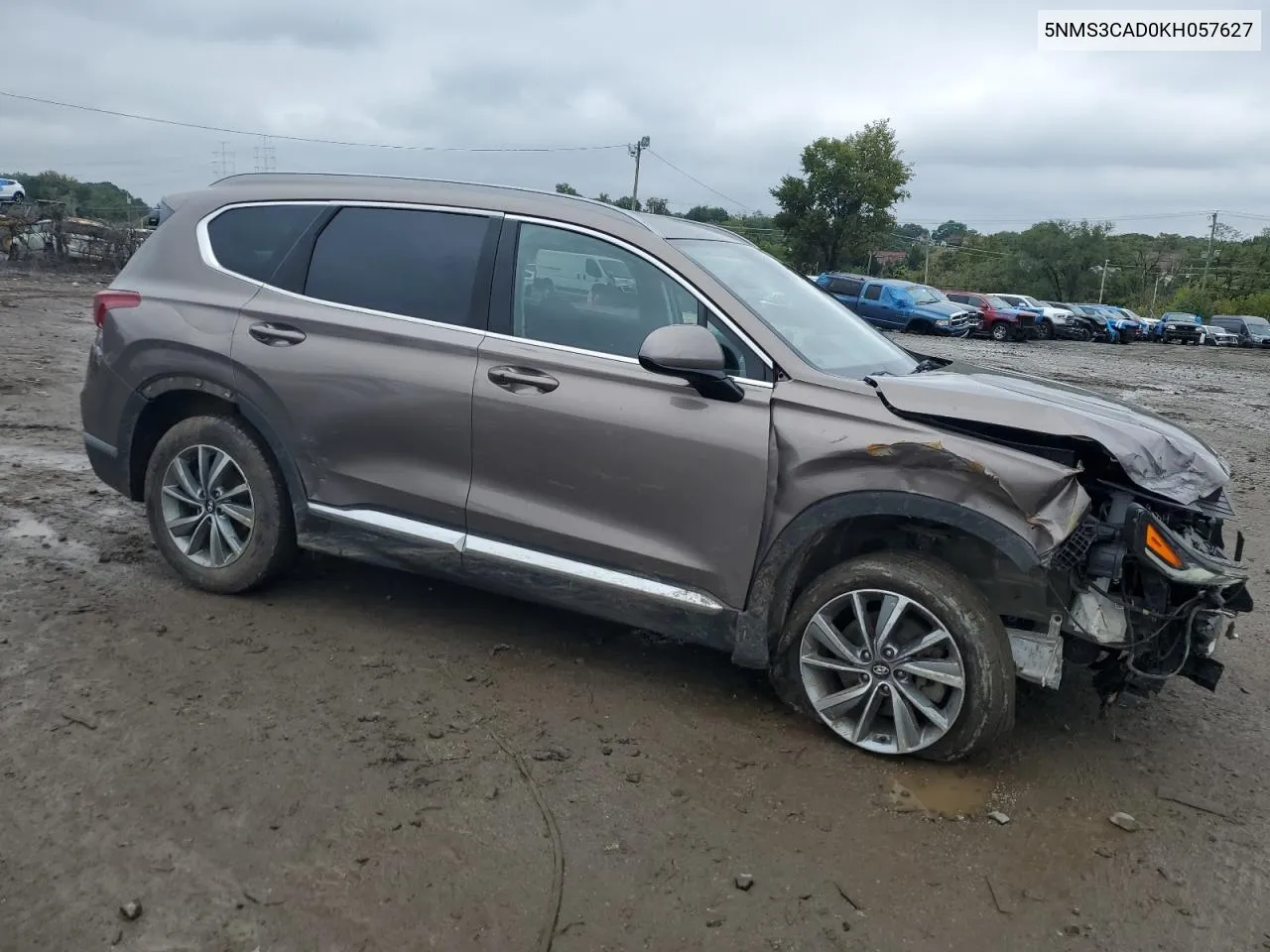 2019 Hyundai Santa Fe Sel VIN: 5NMS3CAD0KH057627 Lot: 74267874