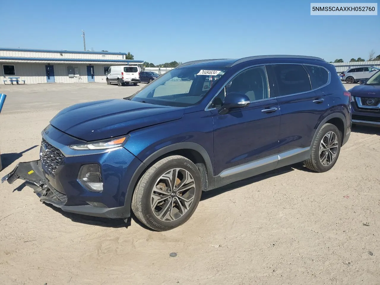 2019 Hyundai Santa Fe Limited VIN: 5NMS5CAAXKH052760 Lot: 74484634