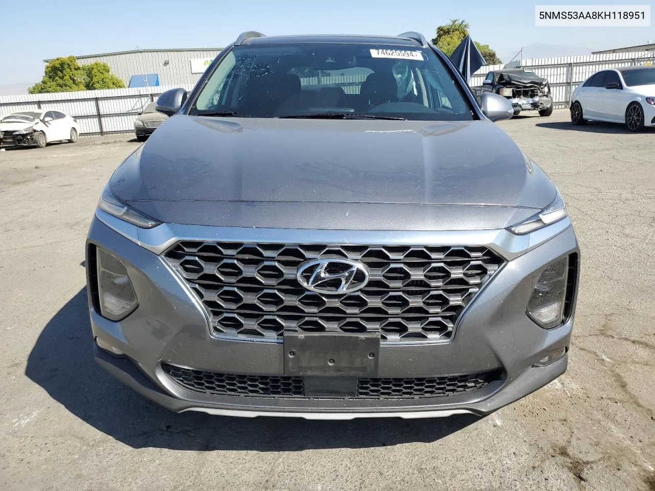 2019 Hyundai Santa Fe Limited VIN: 5NMS53AA8KH118951 Lot: 74625594