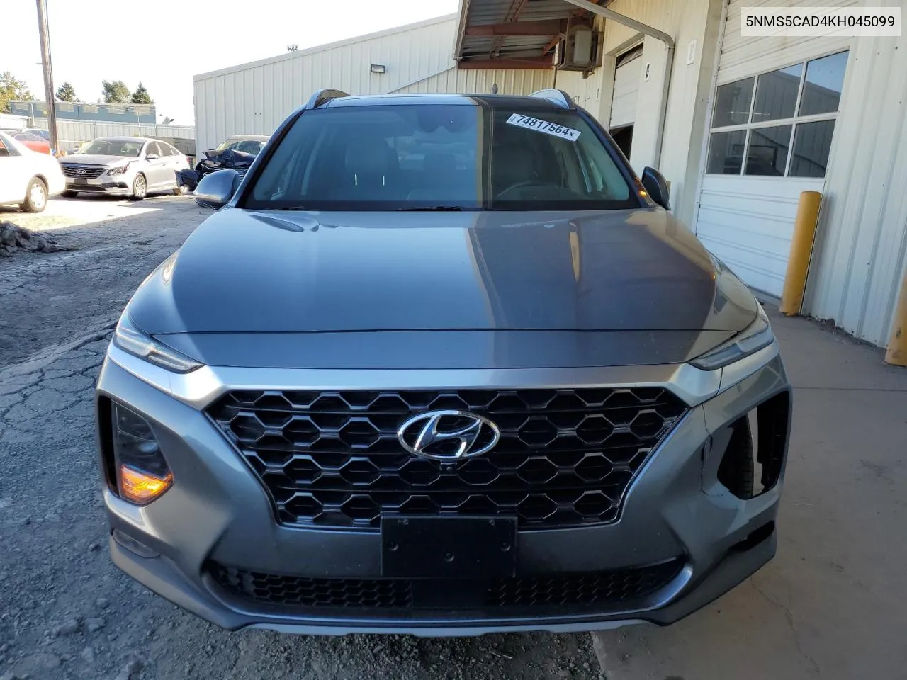 2019 Hyundai Santa Fe Limited VIN: 5NMS5CAD4KH045099 Lot: 74817564