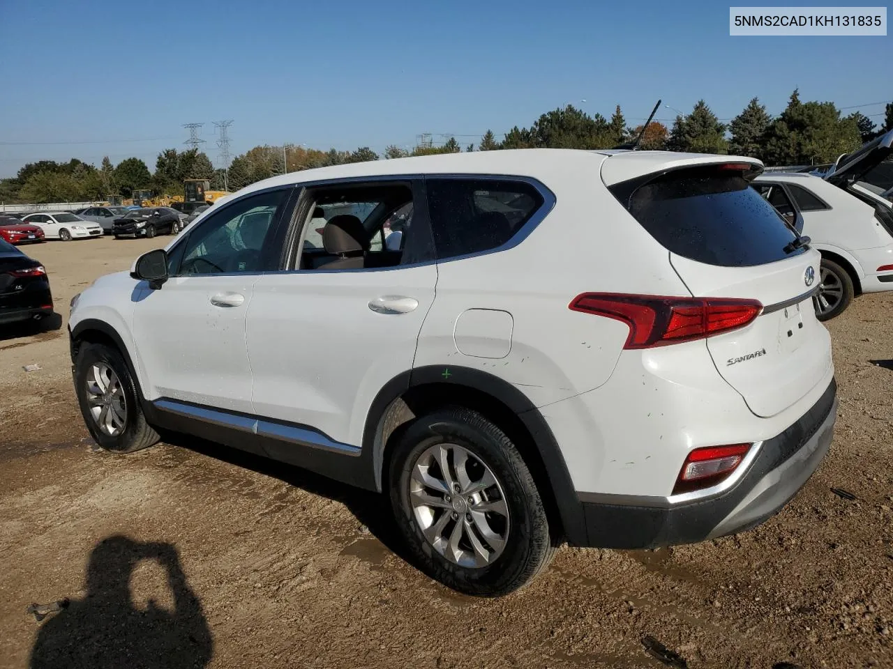 2019 Hyundai Santa Fe Se VIN: 5NMS2CAD1KH131835 Lot: 74959804